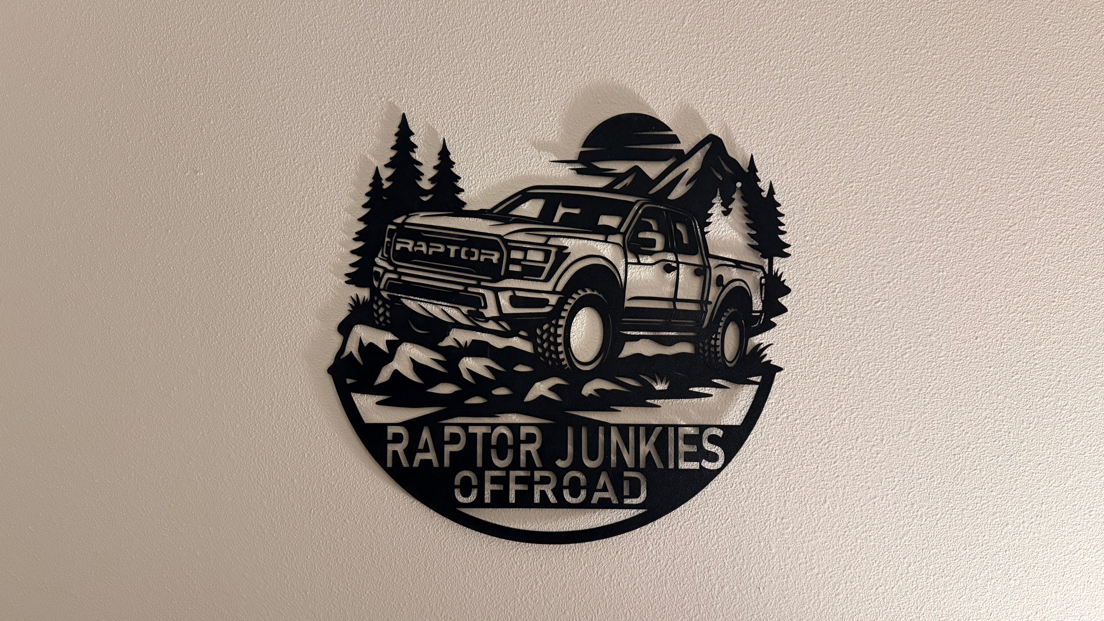 Raptor Junkies Metal Wall Sign